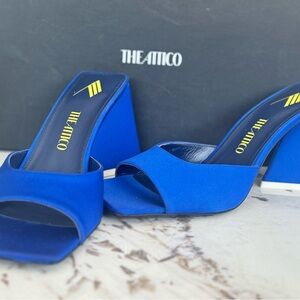 The Attico Vibrant Blue Mules